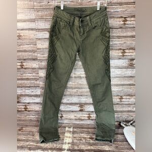 Miss Me Olive Standard skinny jeans 26”